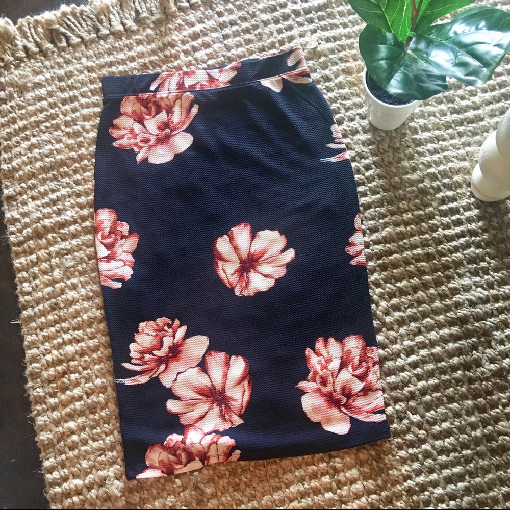 Floral Midi Skirt